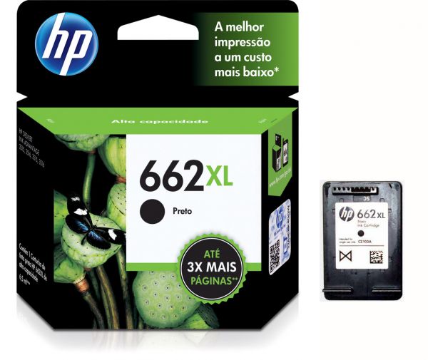 Cartucho HP 662XL Preto