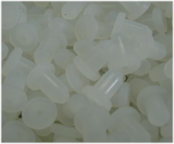 20 Tampões de Silicone Transparente